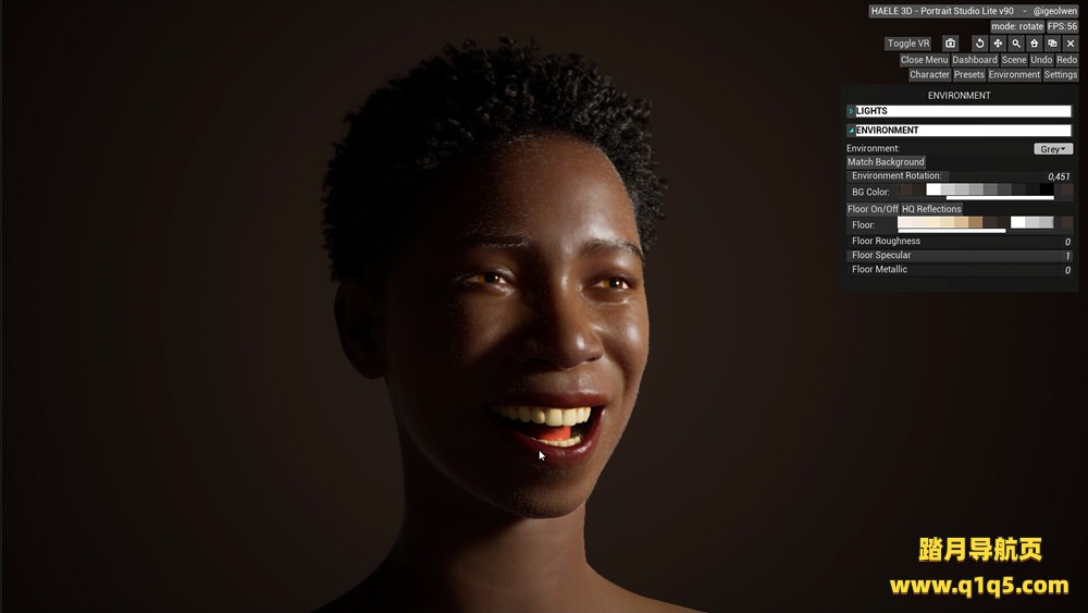 3D 面部解剖绘图参考 (HAELE 3D – Portrait Studio Lite – Drawing References)