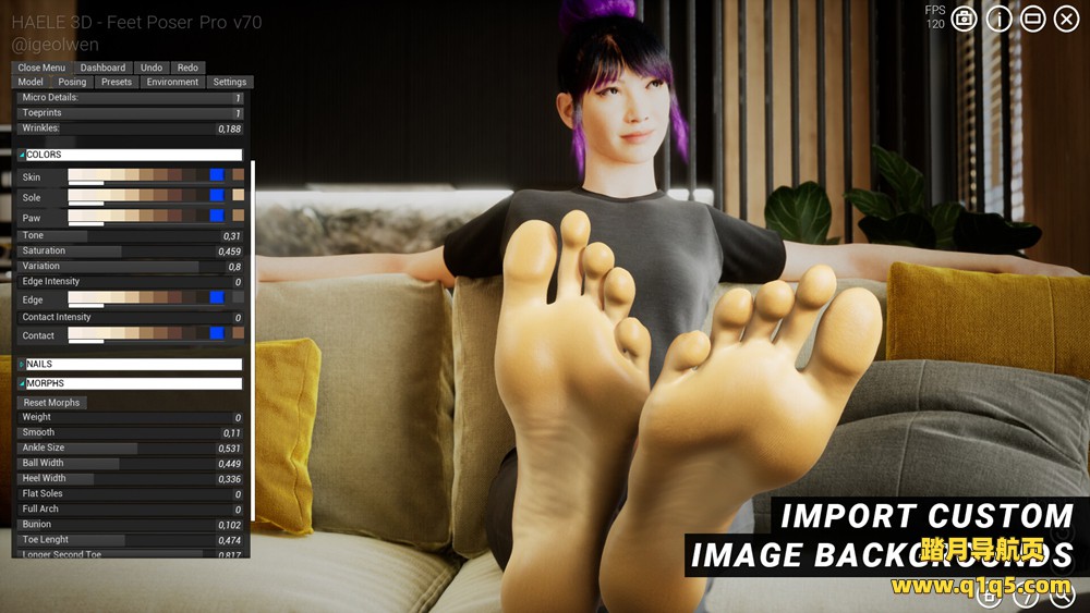 脚部姿势 Pro – 绘图参考 (HAELE 3D – Feet Poses Pro – Drawing References)