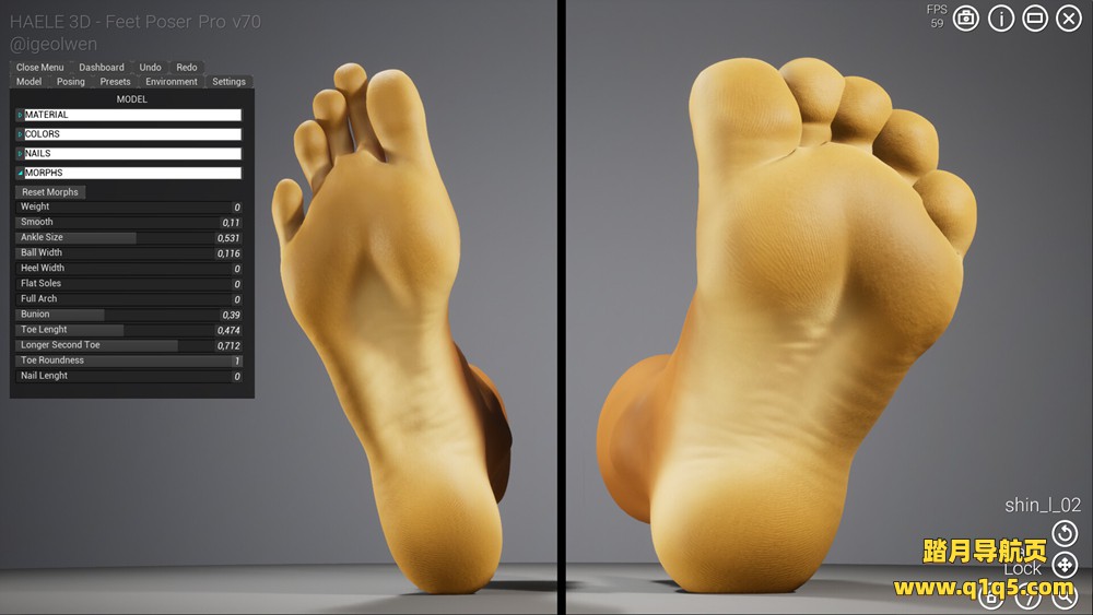 脚部姿势 Pro – 绘图参考 (HAELE 3D – Feet Poses Pro – Drawing References)