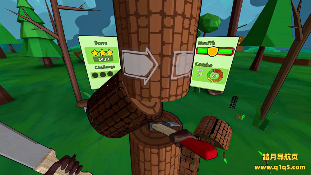 拿起斧头，砍树（Timberman VR）