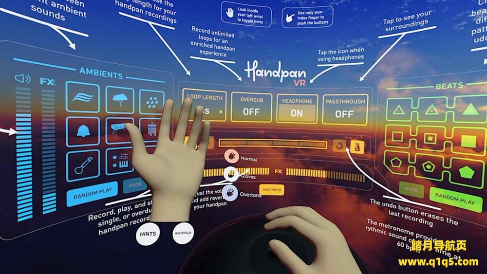Oculus Quest 游戏《手碟 VR》Handpan VR