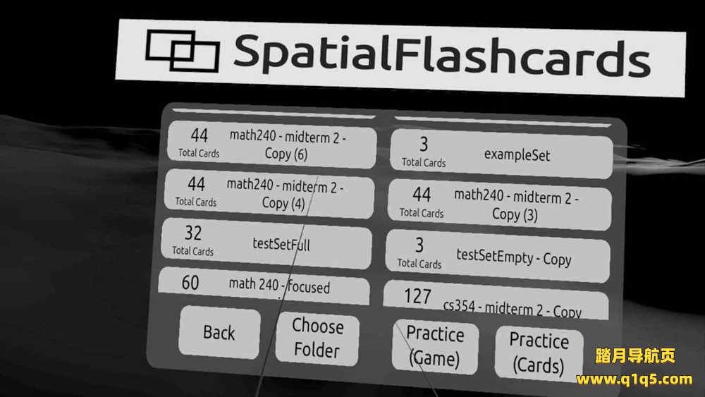 Oculus Quest 游戏《空间抽认卡》Spatial Flashcards