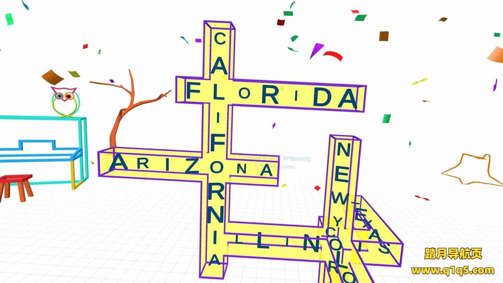 Meta Quest 游戏《猫头鹰词块》Arthur Owls Word Block