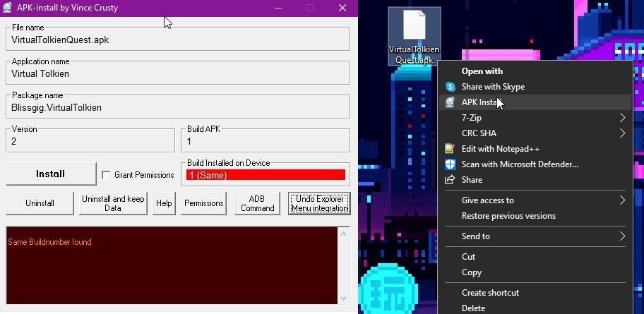 Oculus Quest 游戏APK安装器(APK Installer)