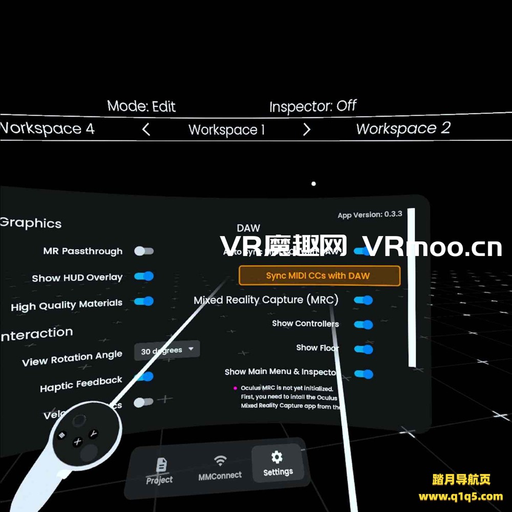 Oculus Quest 游戏《移动音乐控制》MoveMusic Control VR