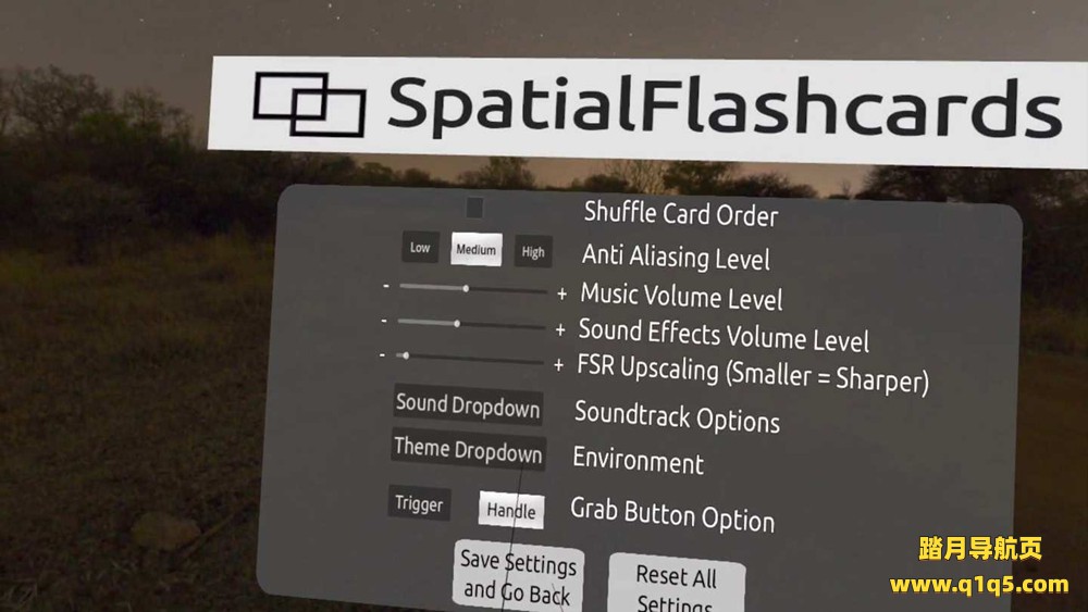 Oculus Quest 游戏《空间抽认卡》Spatial Flashcards