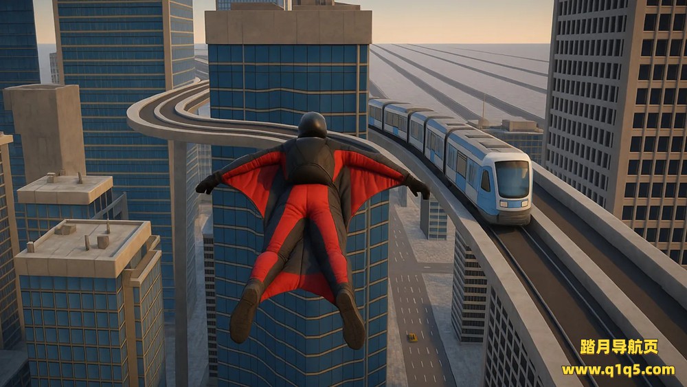 Meta Quest 游戏《翼装飞行定点跳伞》Wing Suit Flying Base Jump Game