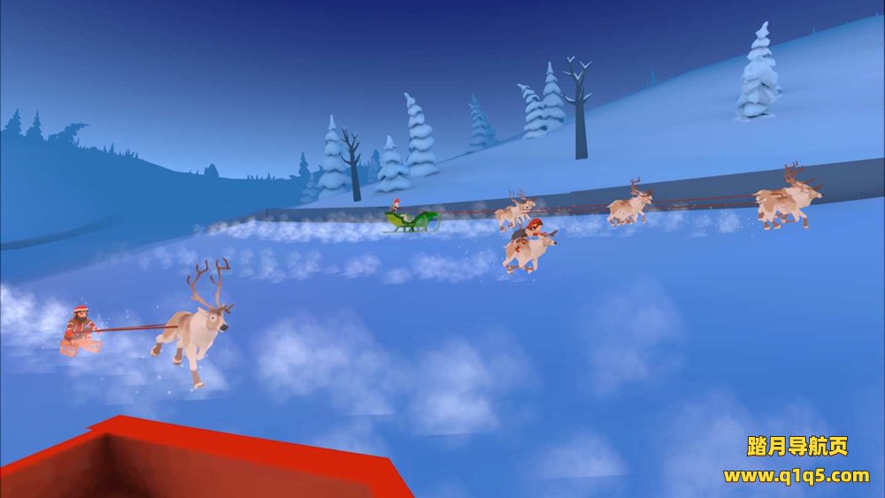 Oculus Quest 游戏《2021 年圣诞老人驯鹿赛》Santas Reindeer Racing 2021
