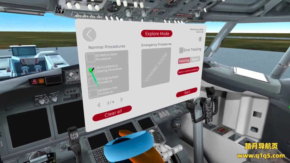 Oculus Quest 游戏《VRflow B737NG》飞行模拟 空客B737N