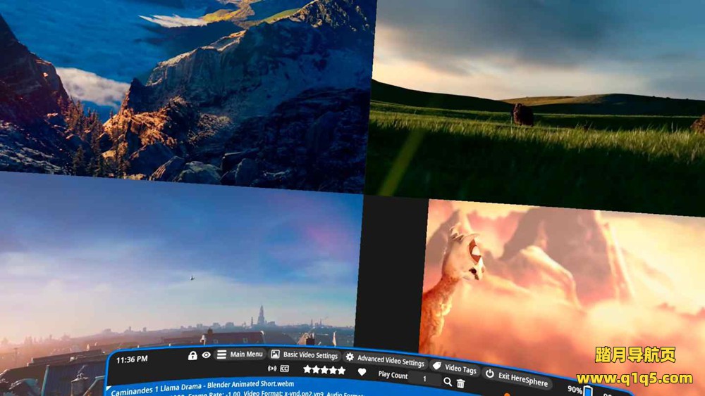 Meta Quest 游戏《H视频VR播放器》HereSphere VR Video Player