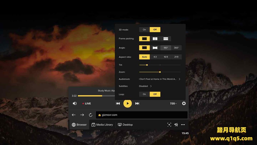 Oculus Quest 游戏《媒体播放器》GizmoVR Video Player