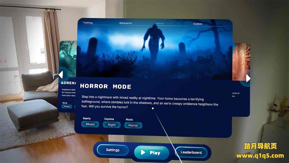 Meta Quest 游戏《空间僵尸》Spatial Zombies