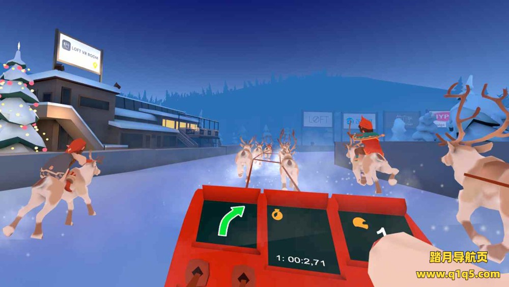 Oculus Quest 游戏《2021 年圣诞老人驯鹿赛》Santas Reindeer Racing 2021